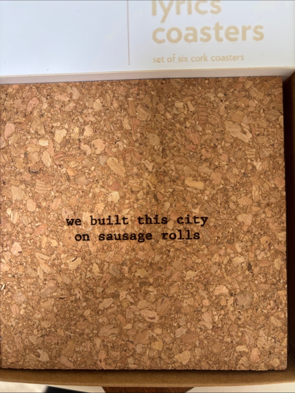Mistaken Lyrics Cork Coasters - Set of Six - Picture 6 of 7